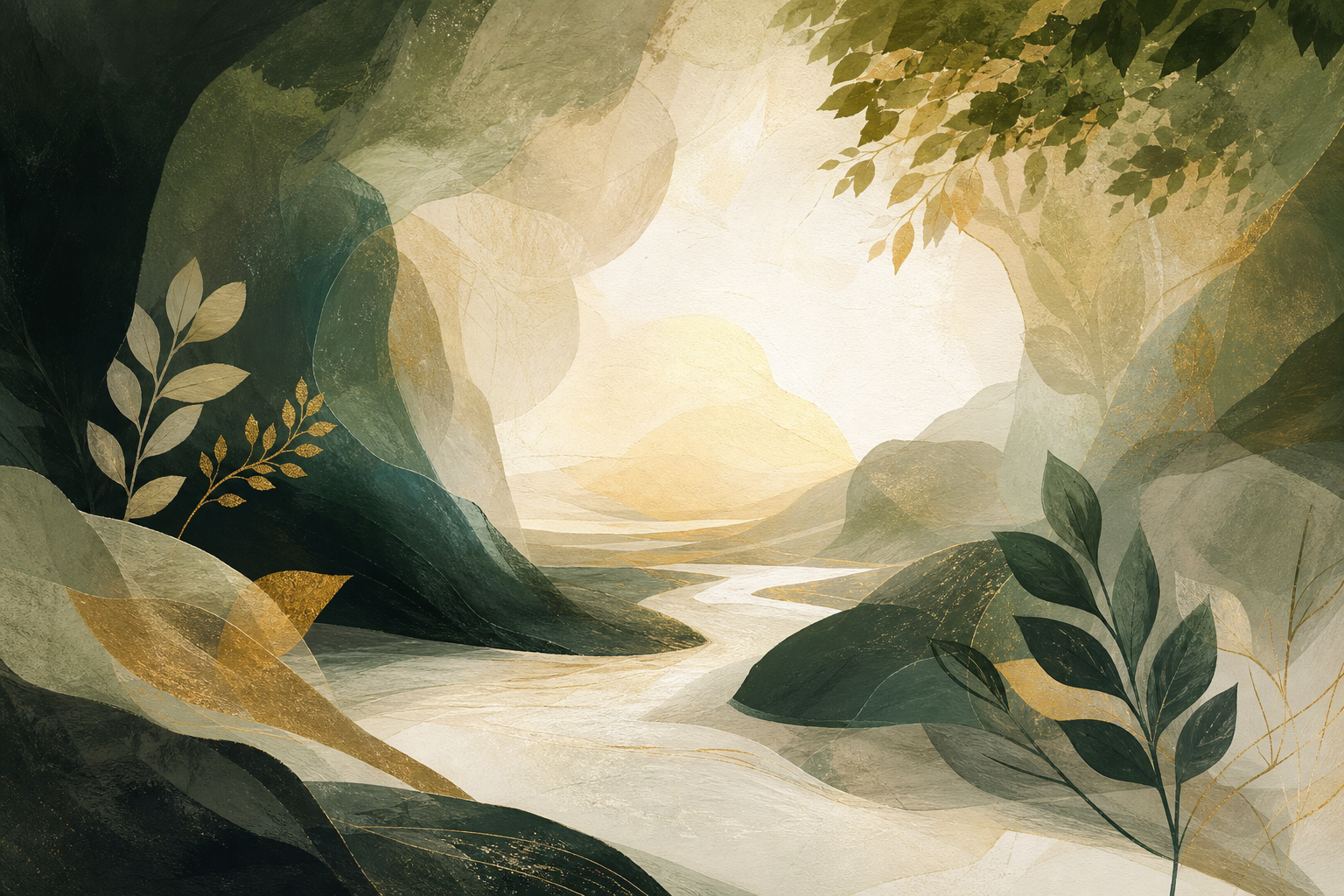 A gentle abstract image suggesting restoration, steadiness, and renewal.
